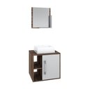 Ver imagem 2 de Conjunto Balcão com Cuba Q32 e Espelheira Soft 500 Nogal Nogal com Branco Chess