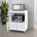 Ver imagem 1 de Balcão Multiuso Angela 75cm 2 Portas com Espaço para Microondas ou Forno Cor:branco