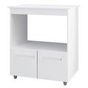 Ver imagem 2 de Balcão Multiuso Angela 75cm 2 Portas com Espaço para Microondas ou Forno Cor:branco
