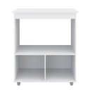 Ver imagem 3 de Balcão Multiuso Angela 75cm 2 Portas com Espaço para Microondas ou Forno Cor:branco