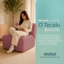 Ver imagem 5 de Poltrona Decorativa Zoe Orgânica para Sala Recepção Hall Moderna Minimalista Bouclé Premium Luxo