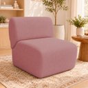 Ver imagem 1 de Poltrona Decorativa Zoe Orgânica para Sala Recepção Hall Moderna Minimalista Bouclé Premium Luxo