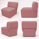 Ver imagem 4 de Poltrona Decorativa Zoe Orgânica para Sala Recepção Hall Moderna Minimalista Bouclé Premium Luxo