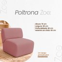 Ver imagem 6 de Poltrona Decorativa Zoe Orgânica para Sala Recepção Hall Moderna Minimalista Bouclé Premium Luxo