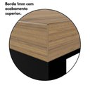 Ver imagem 7 de Conjunto para Escritório com Mesa de Reunião 6 Lugares e 2 Armários Baixos com Chave Espresso Móveis Macadâmia Preto Marrom