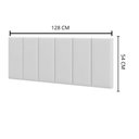 Ver imagem 4 de Cabeceira Viuva ou Solteirão Estofada Moderna para Quarto - 128 Cm - Cinza Corino