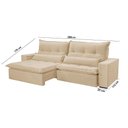 Ver imagem 2 de Sofá Grecia Linho 02 Módulos de 120m B25cm Meu Sofá Online A294 Linho Creme