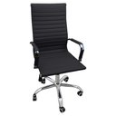 Ver imagem 5 de Kit 4 Cadeiras Eames Esteirinha Presidente Escritório Alta Preta