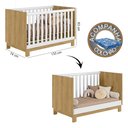 Ver imagem 2 de Quarto de Bebê Qencanto Slim com Cômoda 4355 e Berço 4315 Qmovi Freijó Branco Acetinado + Colchão Or