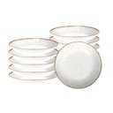 Ver imagem 1 de Conjunto de Pratos Fundo Rústico Marrom em Porcelana Decorada 22 Cm - Tramontina 96980011
