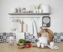Ver imagem 2 de Papel de Parede Adesivo Arabesco Florido Preto Branco 2,80m