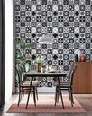 Ver imagem 4 de Papel de Parede Adesivo Arabesco Florido Preto Branco 2,80m