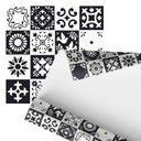 Ver imagem 1 de Papel de Parede Adesivo Arabesco Florido Preto Branco 2,80m