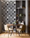 Ver imagem 5 de Papel de Parede Adesivo Arabesco Florido Preto Branco 2,80m