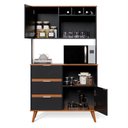 Ver imagem 2 de Armário para Cozinha Arizona com Adega:preto/freijó