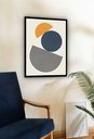 Ver imagem 2 de Quadro Decorativo Abstrato Círculos Espiral Preto - 70x50cm:moldura Preta