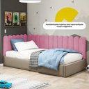 Ver imagem 5 de Painel Cabeceira Cama Box Casal Lana 140cm Suede Rosa - Abmaza