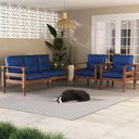 Ver imagem 1 de Jogo Sofá Madeira Maciça 3 Lugares e 2 Poltronas Liz Multimóveis Vcr7001