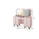 Ver imagem 3 de Penteadeira Camarim 9 Gavetas Retro Mila C/led -espelho- Gaveta Maquiagem -rose