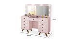 Ver imagem 3 de Penteadeira Camarim 9 Gavetas Retro Mila C/led -espelho- Gaveta Maquiagem -rose