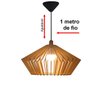 Lustre Luminária Pendente de Madeira Mdf Mod. China - 3
