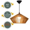 Lustre Luminária Pendente de Madeira Mdf Mod. China - 4
