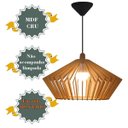 Ver imagem 4 de Lustre Luminária Pendente de Madeira Mdf Mod. China