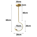 Ver imagem 5 de Luminária Jabuticaba 60cm Metal Dourada Globo Vidro Pendente Lustre Teto Kjdd-e-067-gold
