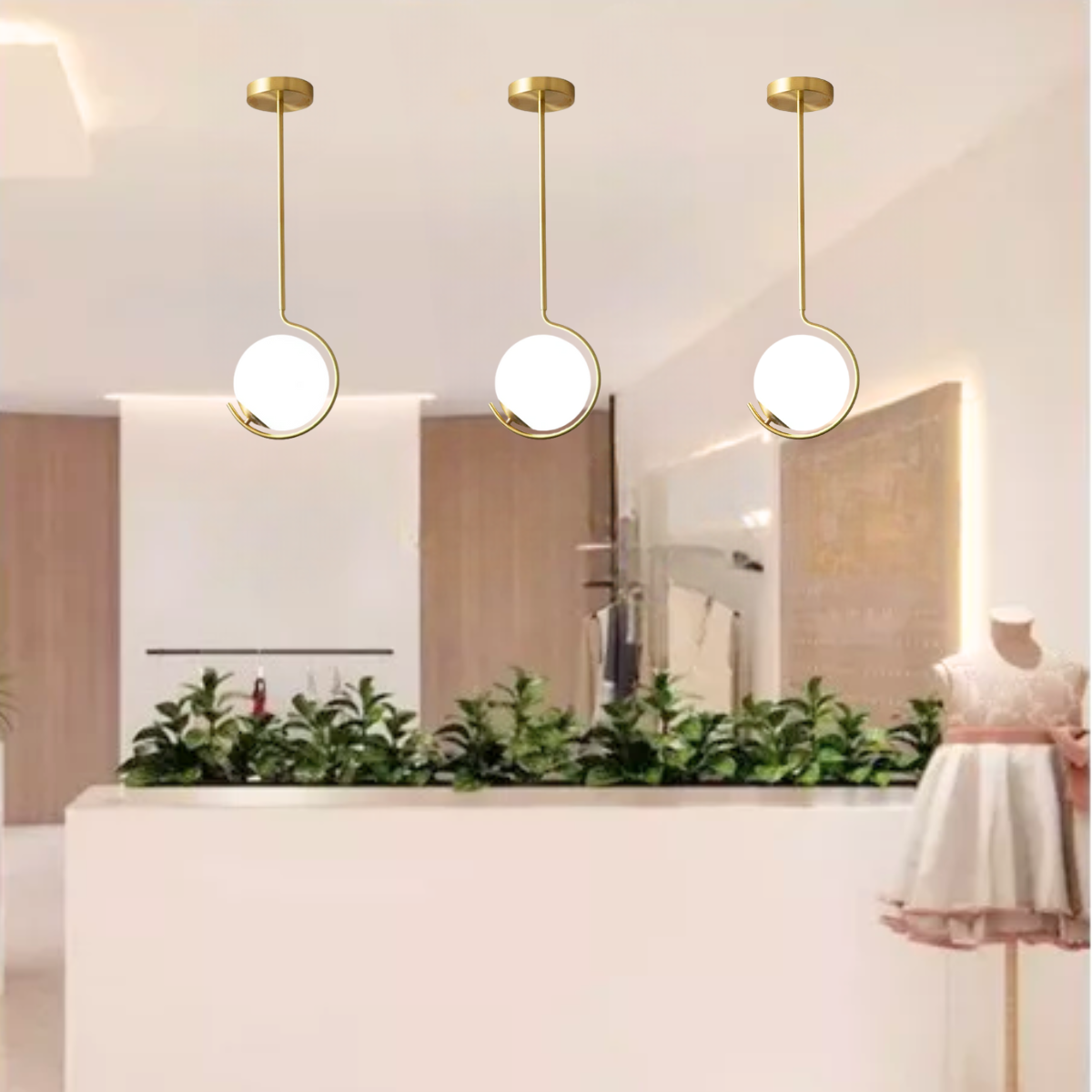 Ver imagem 7 de Luminária Jabuticaba 60cm Metal Dourada Globo Vidro Pendente Lustre Teto Kjdd-e-067-gold