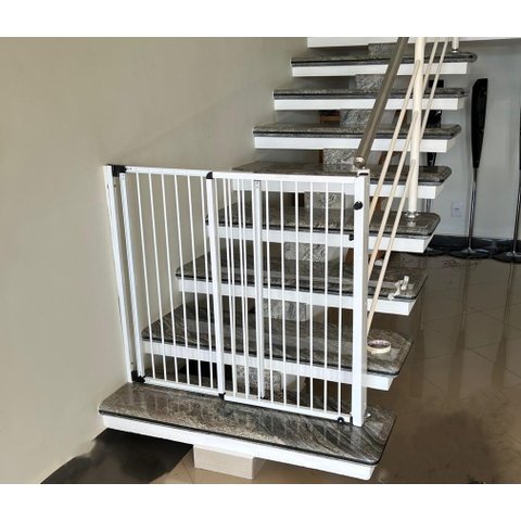 Portão Segurança Criança Pet Regulável de 58 a 100cm Branco