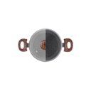 Ver mais imagens de Jogo de Panelas Brinox Antiaderente Ceramic Life 6 Peças Marble Wood com Indução Cinza Escuro