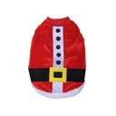 Ver imagem 1 de Roupa Pet Papai Noel Natal Vermelho e Branco Cromus 32x23cm