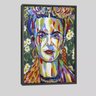Quadro Artista Frida Estilizada 120x80 Moldura Preta - 1