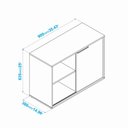 Ver imagem 4 de Balcão Armário Organizador Multiuso Cozinha Branco E Marrom