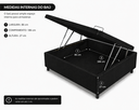 Ver imagem 2 de Base Box Baú Solteiro 88x188 Suede Preto