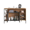 Ver imagem 5 de Mesa Bancada Gourmet Industrial 131cm 2 Portas P1035 Mel/grafite
