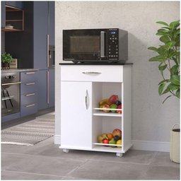 Armário Para Cozinha Pequeno Multiuso Madeira Simples - 8