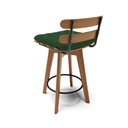Ver imagem 5 de Kit 04 Banquetas Giratória Costela Verde Base Madeira