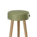 Ver imagem 4 de Banqueta Alta Estofada Pés Palito Kit 4 Hong Sintético Verde S08 - Mpozenato
