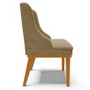 Ver mais imagens de Kit 2 Cadeiras Decorativas Sala de Jantar Base Fixa de Madeira Firenze Suede Nude/Castanho G19 - Gra