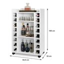 Ver imagem 3 de Aparador Bar com Adega 16 Nichos Belgica Branco