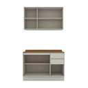 Ver imagem 3 de Cozinha Compacta Fineze 6 Portas 2 Gavetas com Tampo 100% MDF Areia Hp/Cinamomo - Henn