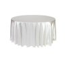 10 Toalha de Mesa Redonda Cetim Seda Branco 8 Lugares Festa - 1