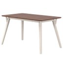 Ver imagem 2 de Mesa com 2 Bancos em Madeira Maciça Branco Envelhecido