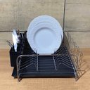 Ver imagem 6 de Escorredor De Louça Pratos Com Bandeja E Porta Talheres Pia Preto