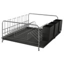 Ver imagem 1 de Escorredor De Louça Pratos Com Bandeja E Porta Talheres Pia Preto