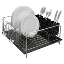 Ver imagem 3 de Escorredor De Louça Pratos Com Bandeja E Porta Talheres Pia Preto