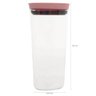 Conjunto Potes Herméticos Para Alimentos 450ml 1000ml 1500ml 2000ml Rosa Quartzo - 6