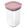 Conjunto Potes Herméticos Para Alimentos 450ml 1000ml 1500ml 2000ml Rosa Quartzo - 5