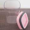 Conjunto Potes Herméticos Para Alimentos 450ml 1000ml 1500ml 2000ml Rosa Quartzo - 8